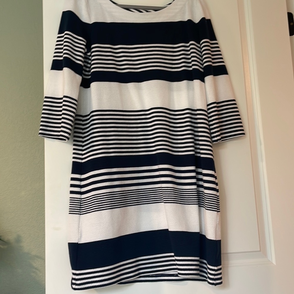 Lilly Pulitzer, blue and white striped dress